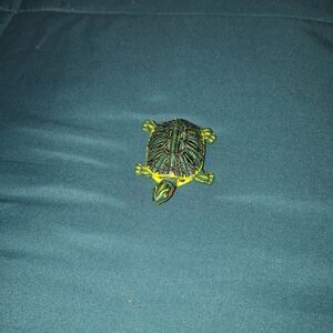 Vibrant Green Turtle Figurine